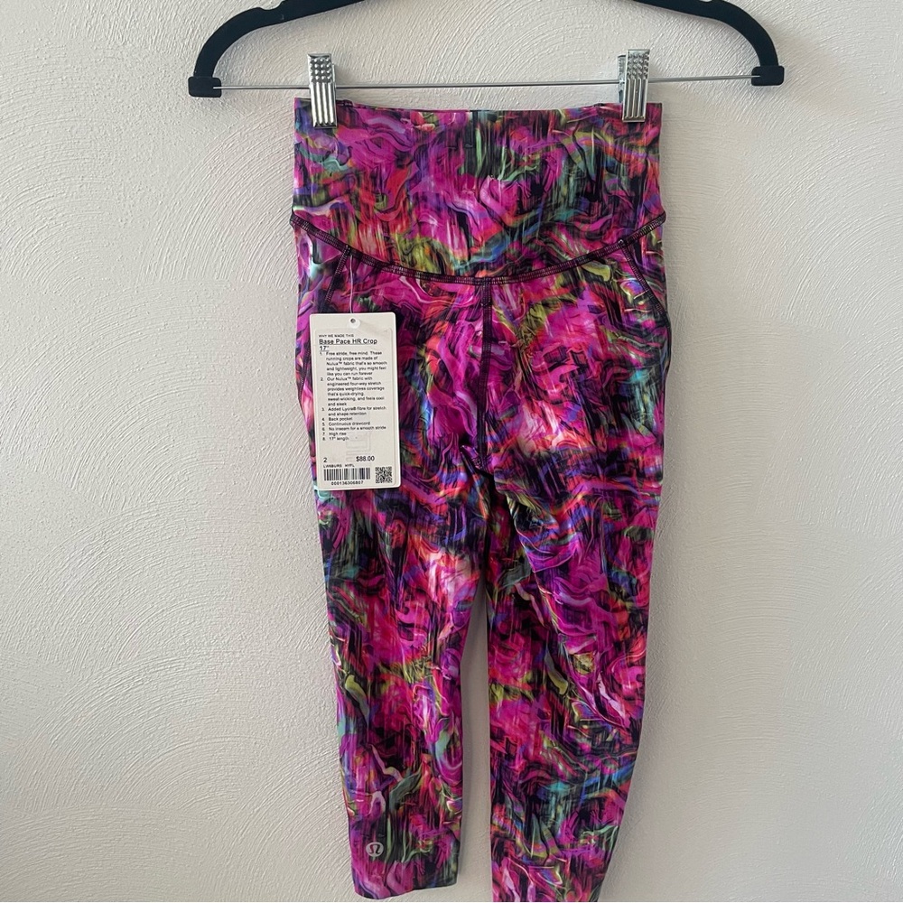 NWT Lululemon Base Pace High Rise Crop 17” Leggings